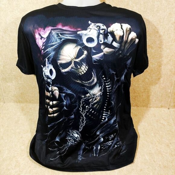 Digital 3D Skeleton Print Graphic Mens T-Shirt XLarge #H - Picture 2 of 4